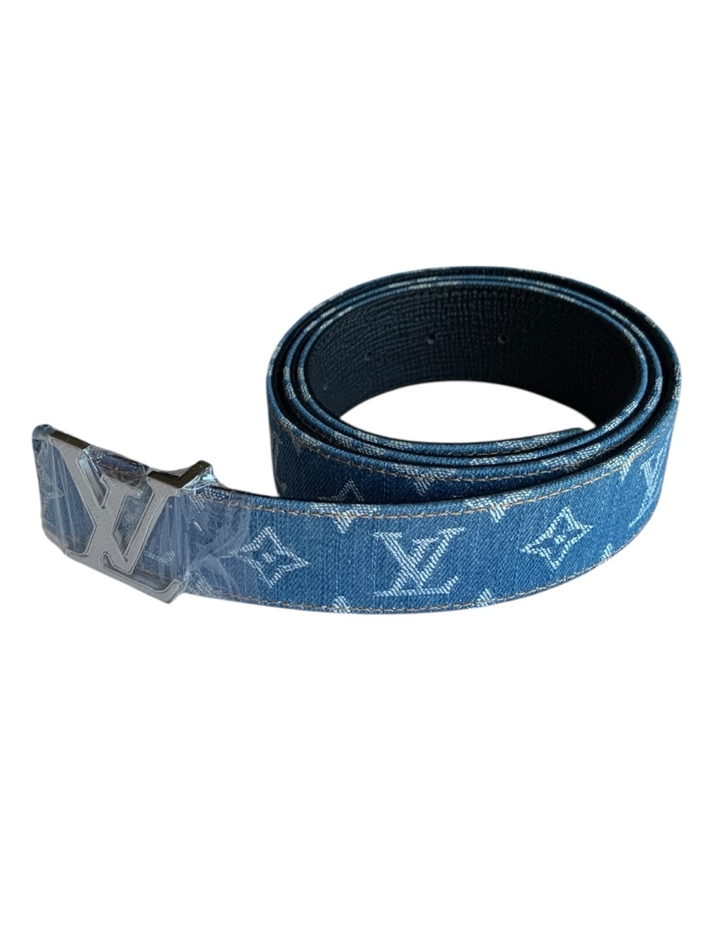 🆕 unisex Monogram Blue Belt | Statement Designer Accessory - Picture 7 of 13
